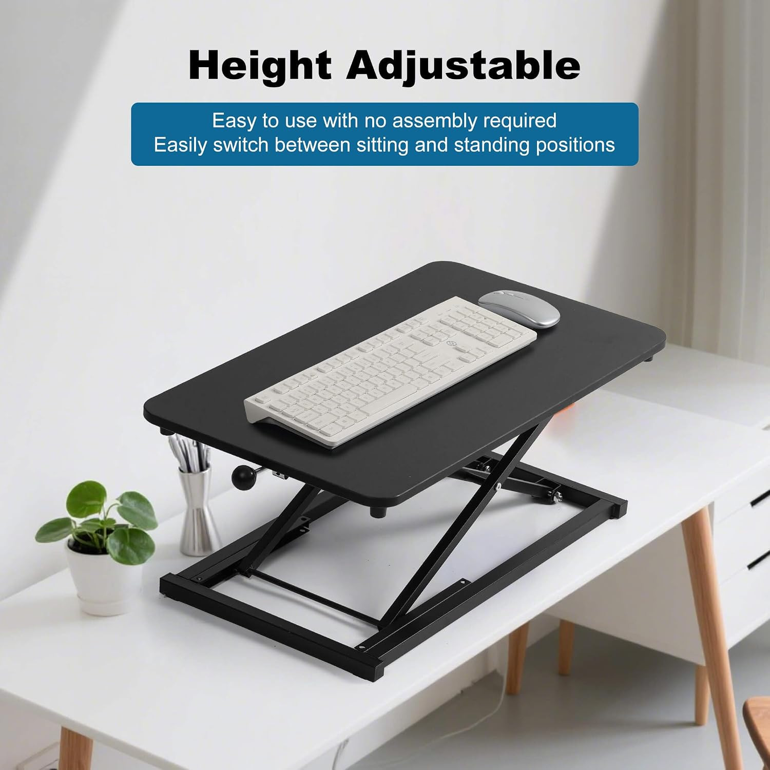 Height Adjustable Standing Desk Converter,Keyboard Riser for Stand up Desk,Compu