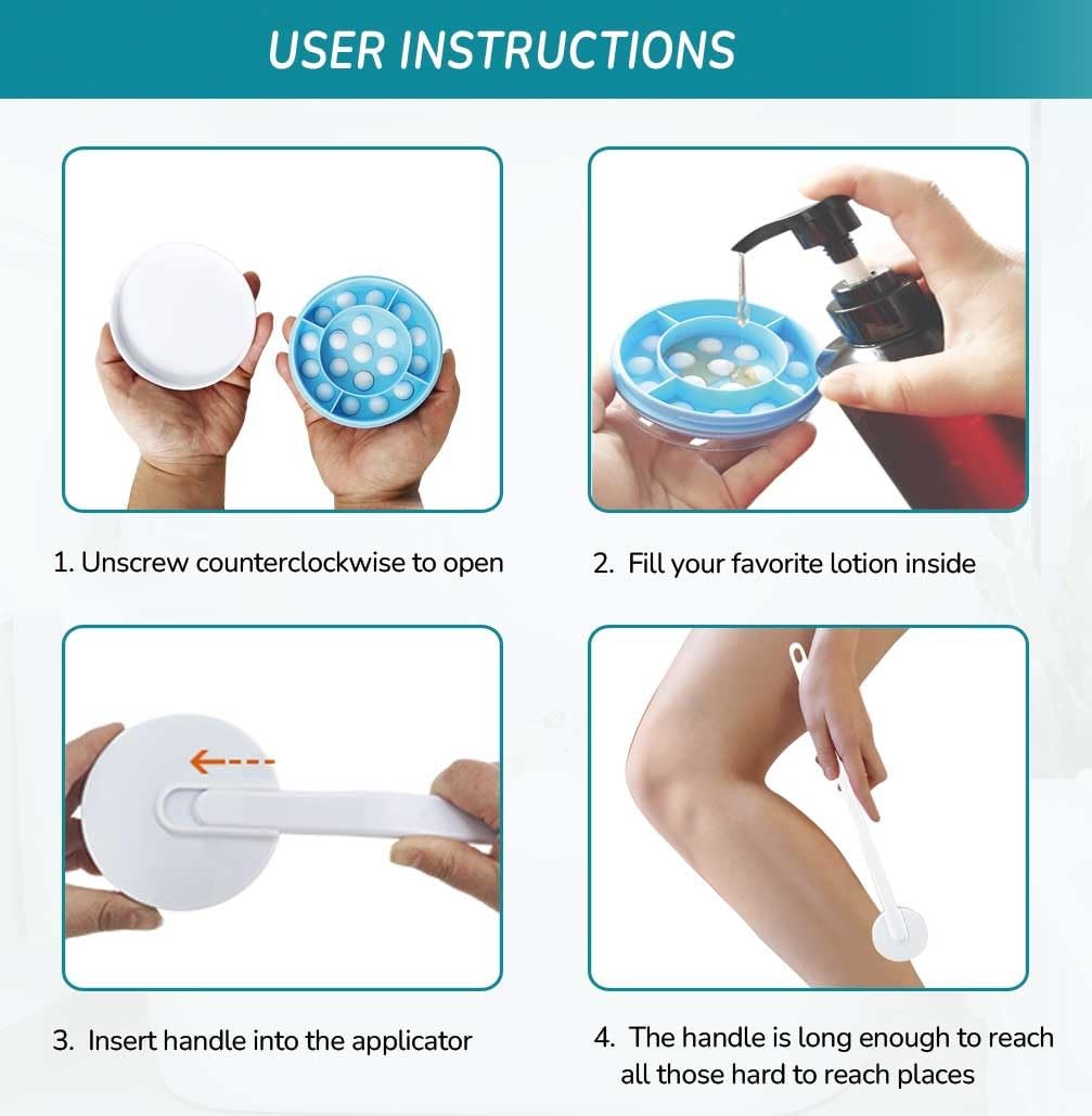 UMOPPHIX Lotion Applicator for Back, Back Women White