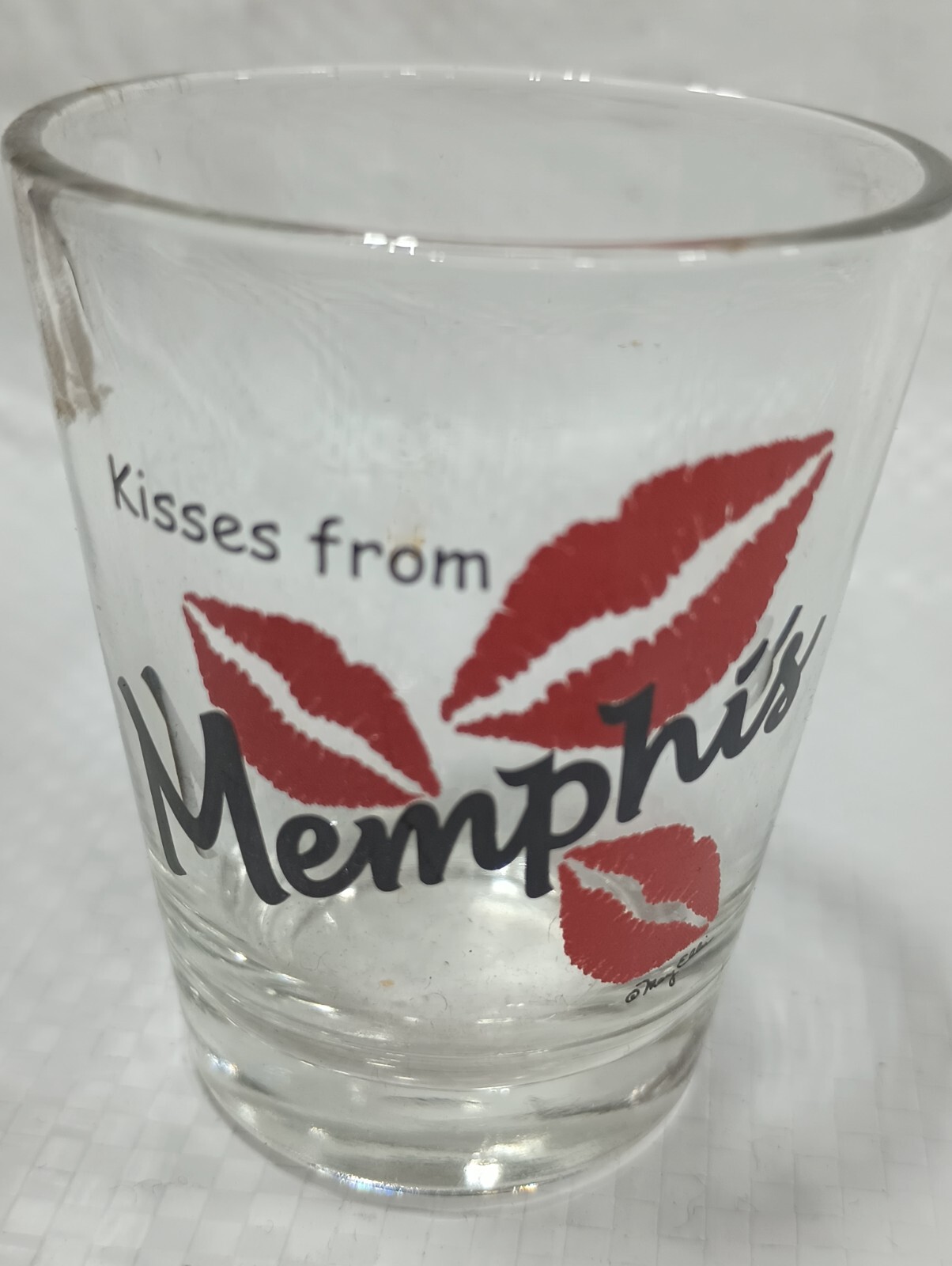 Kisses from Memphis Tennessee Souvenir Shot Glass Lips