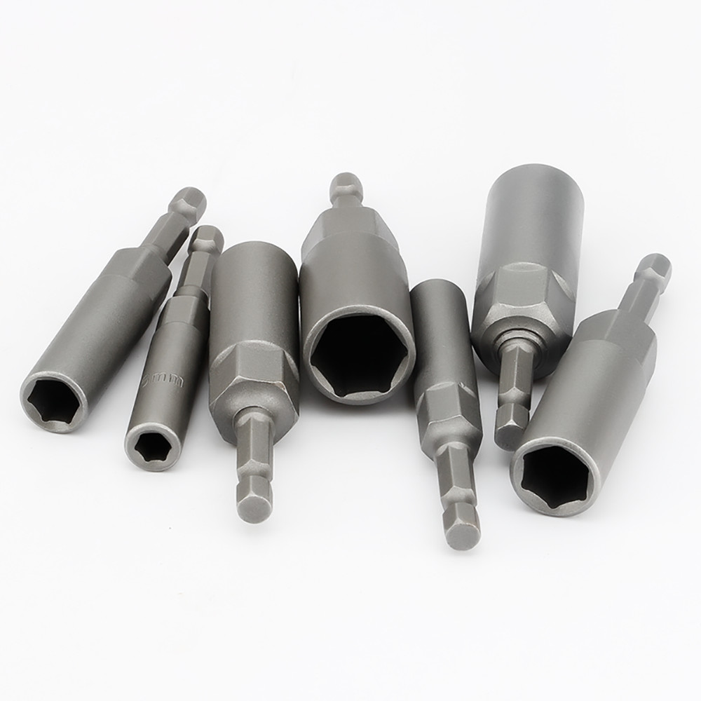6-19mm 1/4" Hex Drive Socket Long Reach Impact Nut Bolt Hexagonal Socket