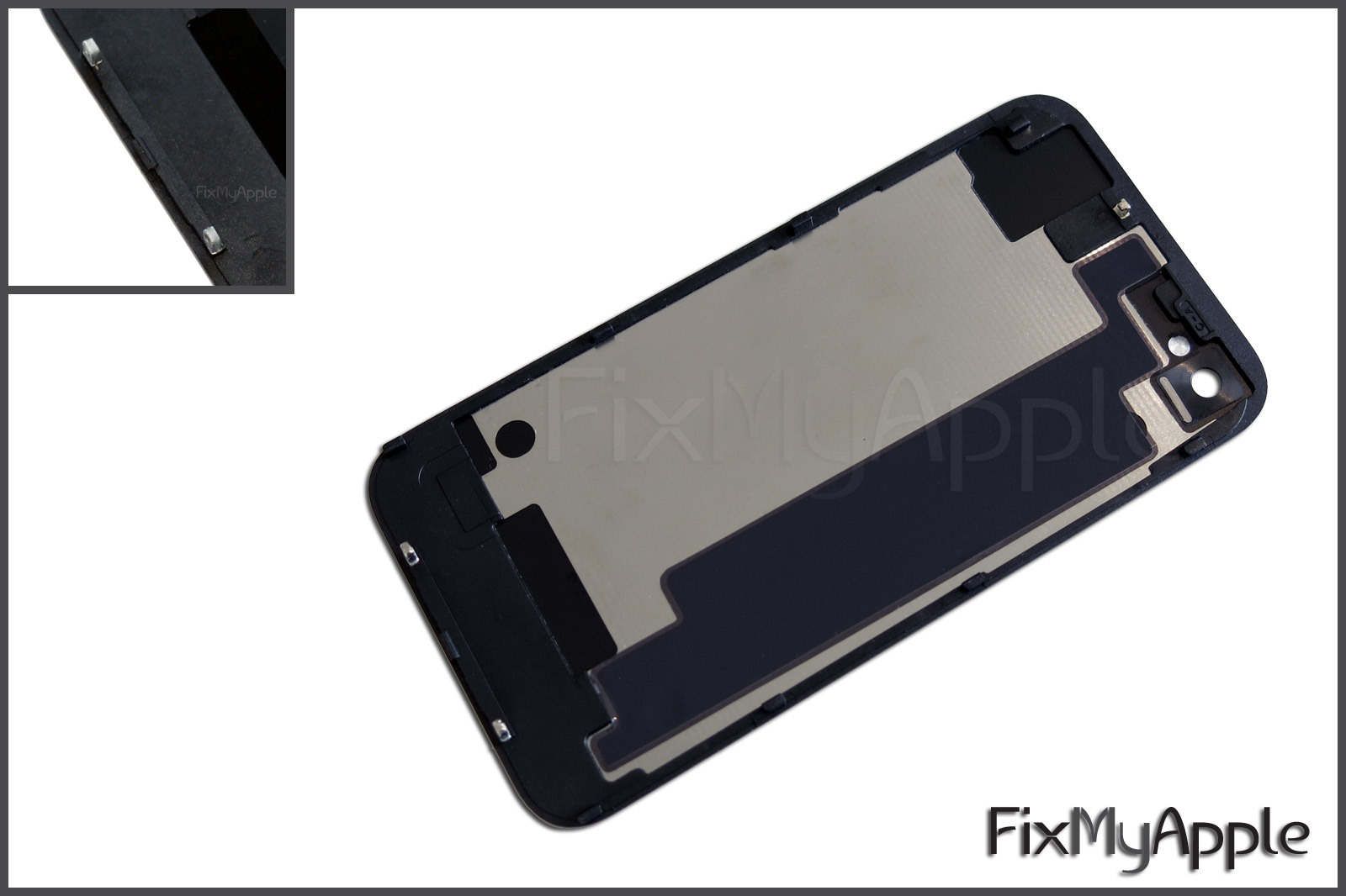 iPhone 4S Black Glass Assembly Battery Back Cover Rear Housing Replacement