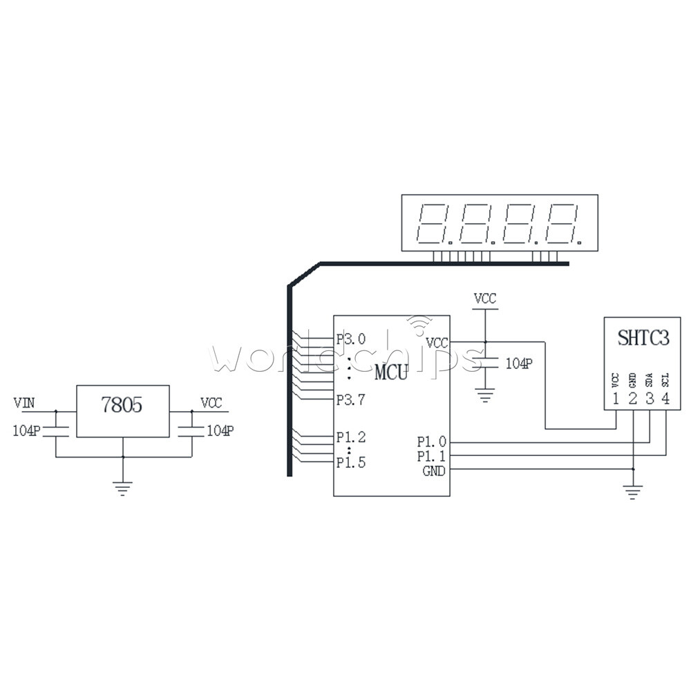 SHTC3 high precision Digital Temperature and Humidity Sensor Measurement Module