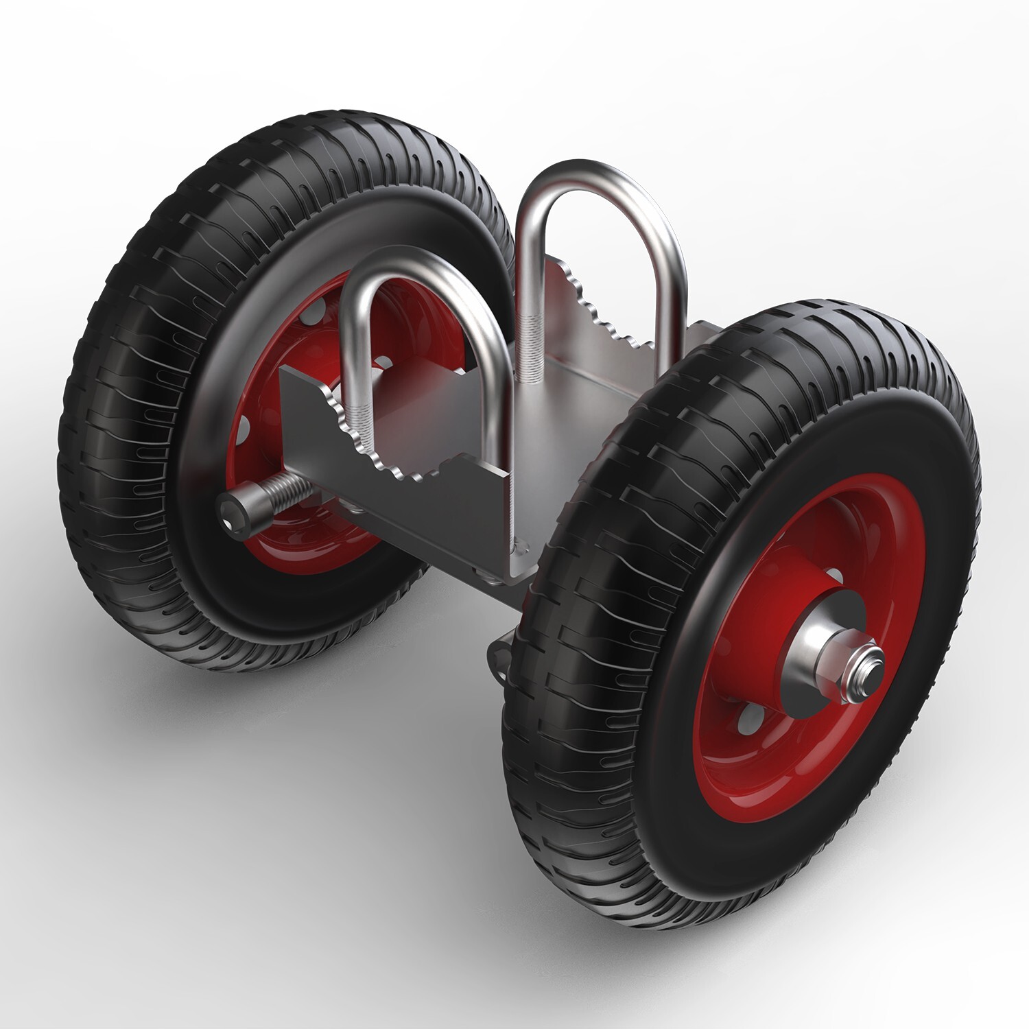 Blütezeit Rolling Gate Wheel 8-Inch Heavy Duty Rubber Carrier with Hardware Kit