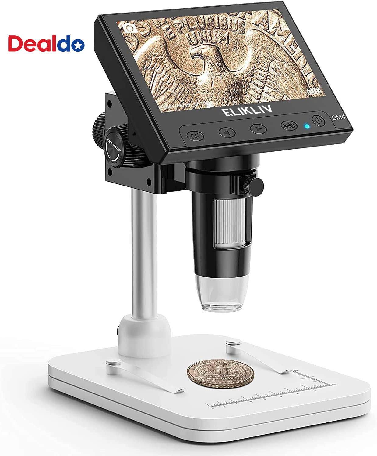 1000X LCD Digital Coin Microscope 43 Inch Screen LED USB for Windows Mac