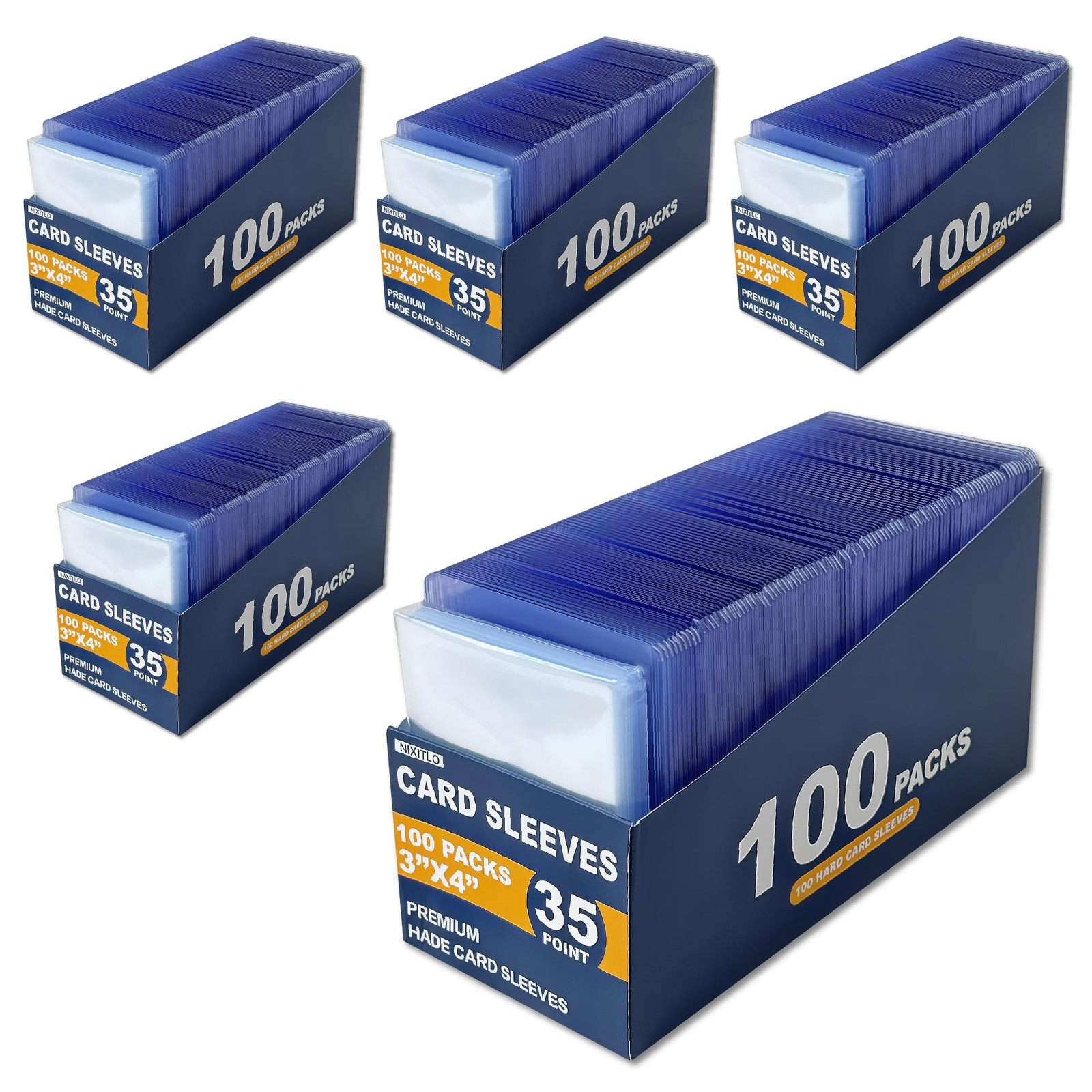 1000 Top Loaders for Cards for Baseball, Football, MTG Cards, Ultra-Clear Pro...