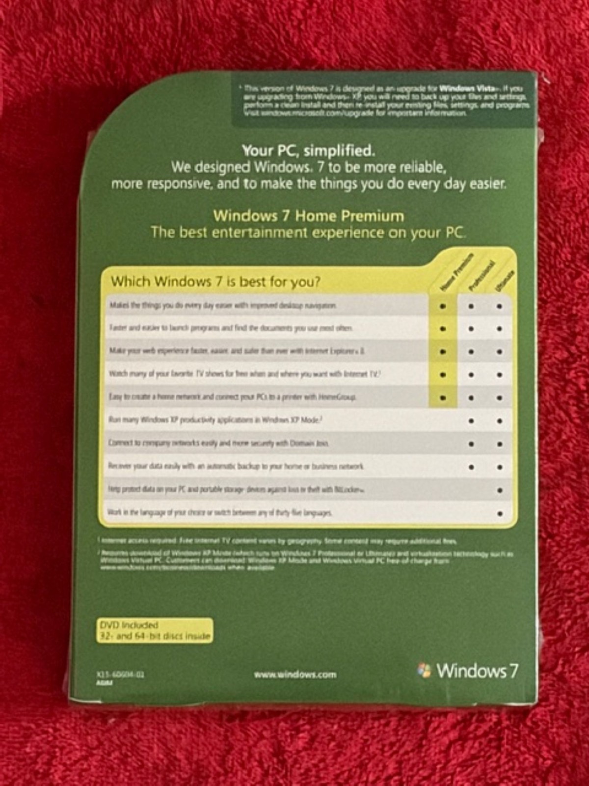 NEW Microsoft Windows 7 Home Premium Operating System Software Disc SEALED BOX