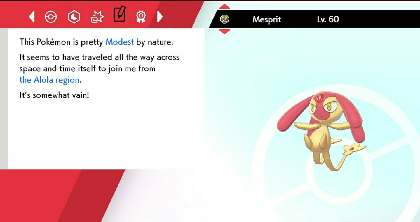 ✨Shiny✨ Mesprit Ultra Worm Hole For Pokémon Sword & Shield