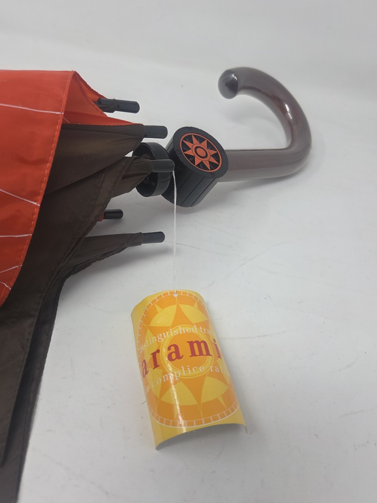 40" Aramis Umbrella Compass Theme Wood Handle -New