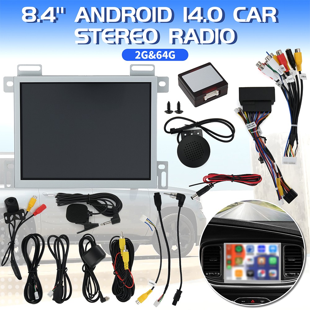 8.4" For Dodge Challenger Charger 2015-2021 Android CarPlay Car Stereo Radio GPS