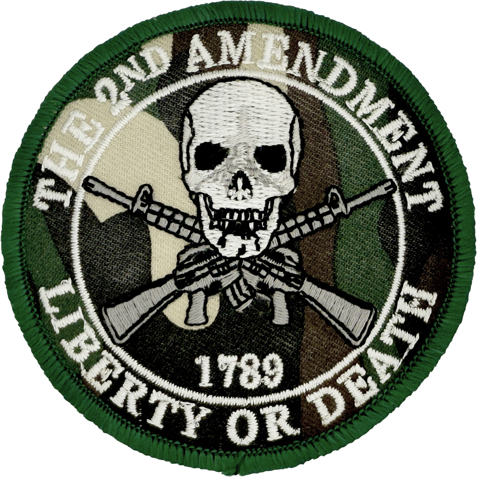 THE 2ND AMENDMENT SEAL PATCH: Liberty or Death (CAMOFLAUGE), Size 3"