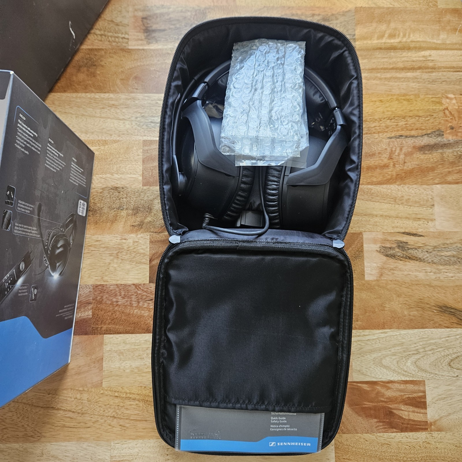 Sennheiser S1 Passive Aviation Headset - Open Box w/ Case, Manual & Accessories