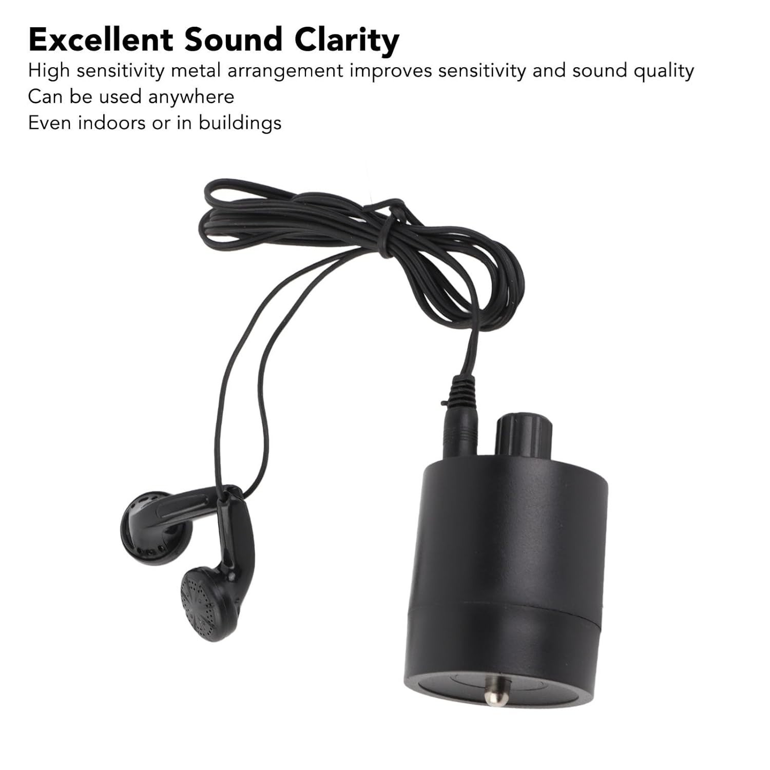 Compact Through Wall Sound Listening Device with Built-in Battery and Data Cable