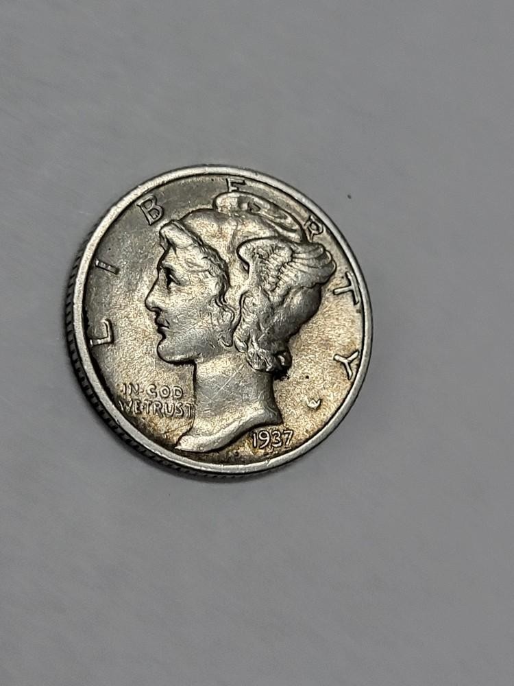 1937 Mercury Dime