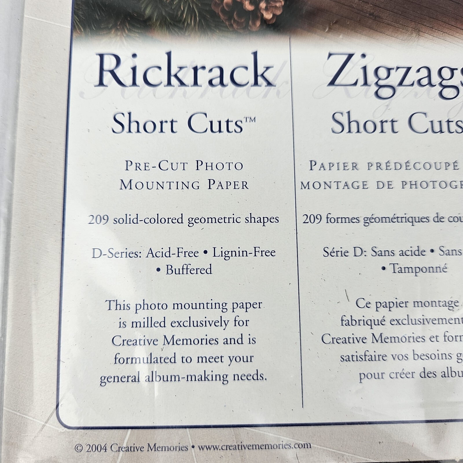 Creative Memories Shortcuts Rickrack 209 Solid Color Geometric Shapes