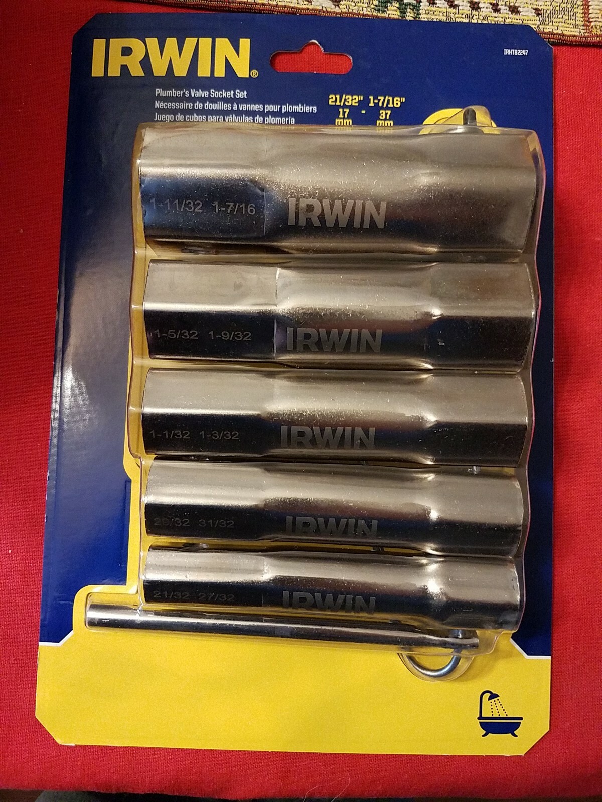 Irwin Shower Valve Socket Wrench Set IRHT82247 Brass Craft 10 Sizes