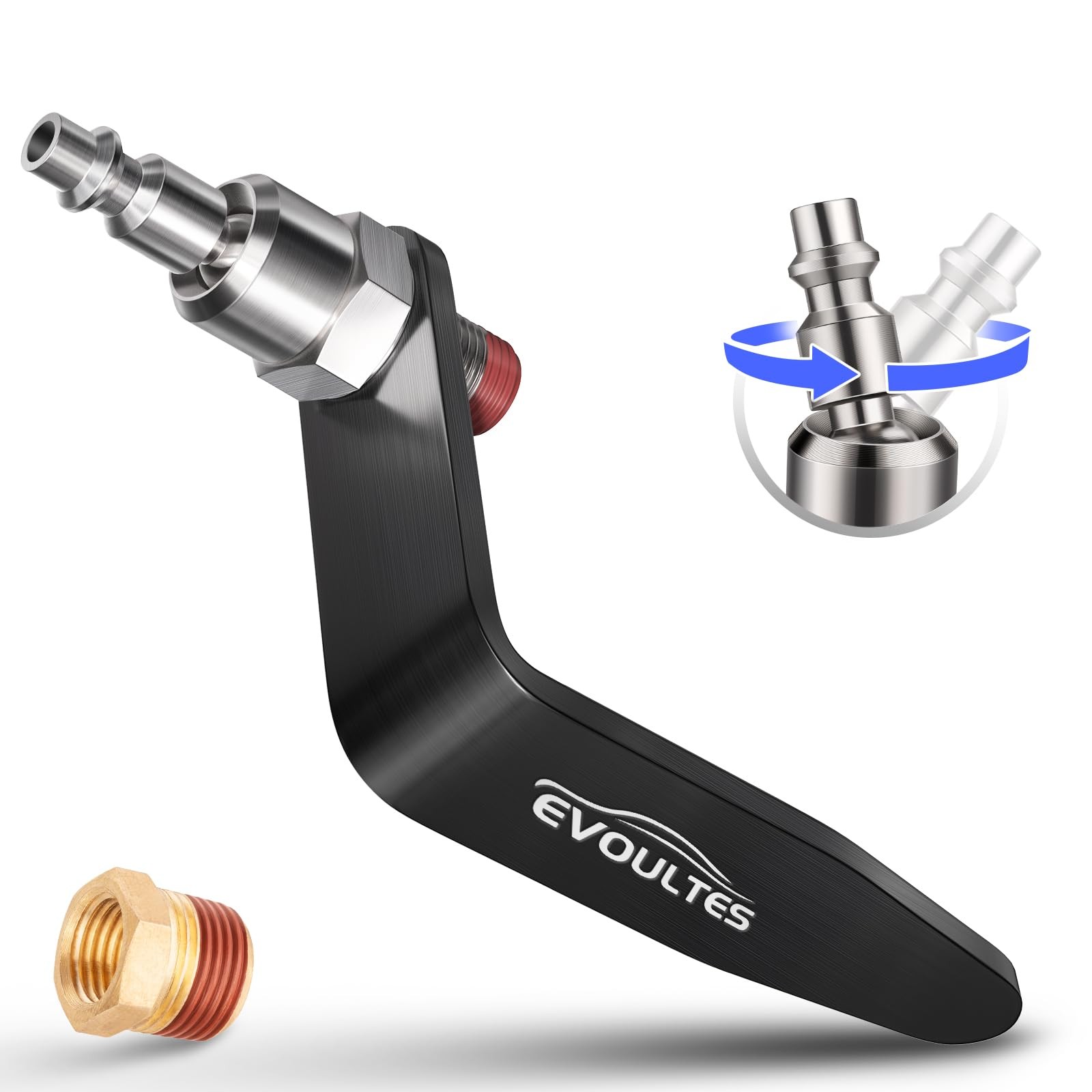 EVOULTES Pneumatic Tool Rafter Hook Hanger with 1/4 & 3/8 Inches Brass Air Fi...
