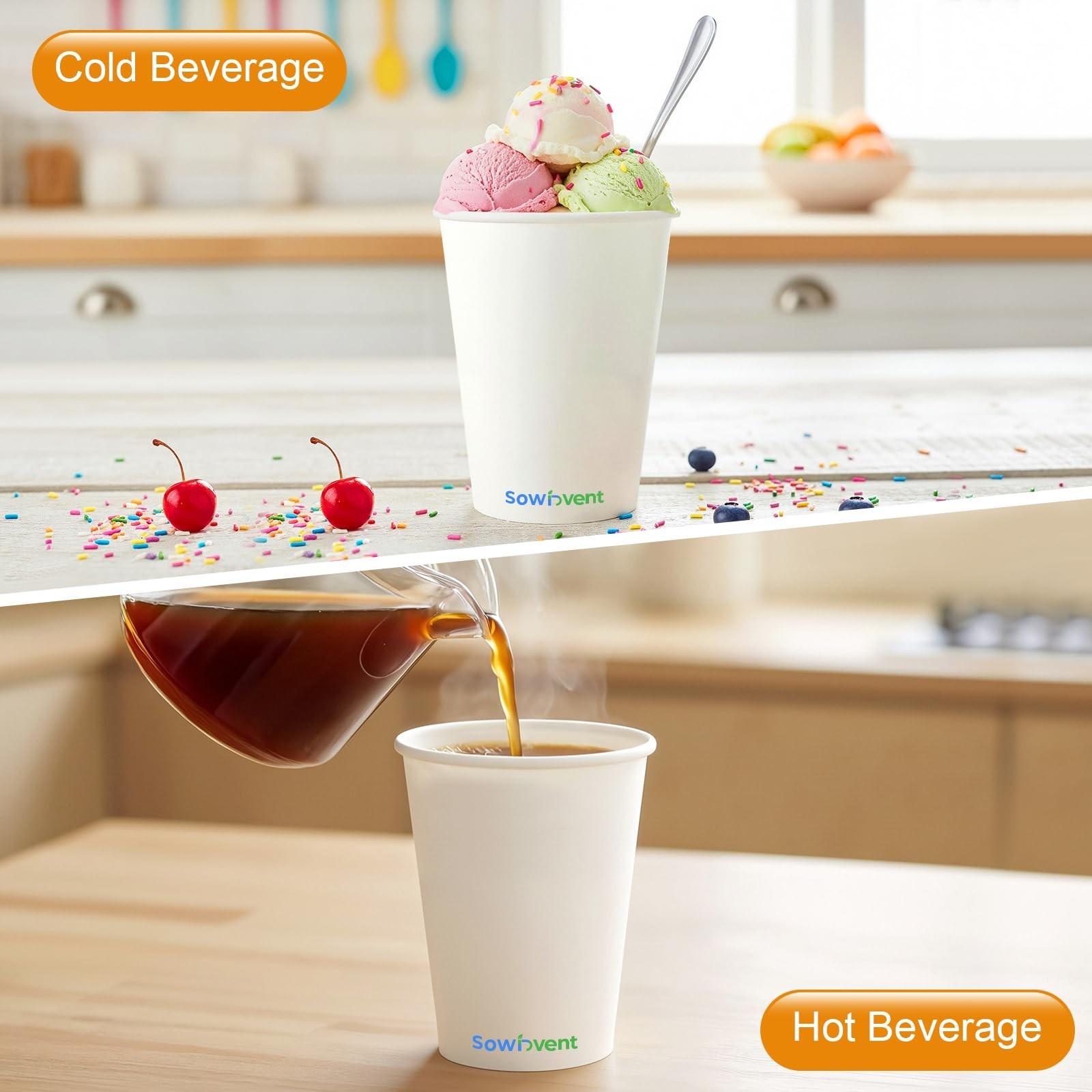 3 oz 1008 Count Small Disposable Paper Cups, Mini Sample White Espresso Cups,...