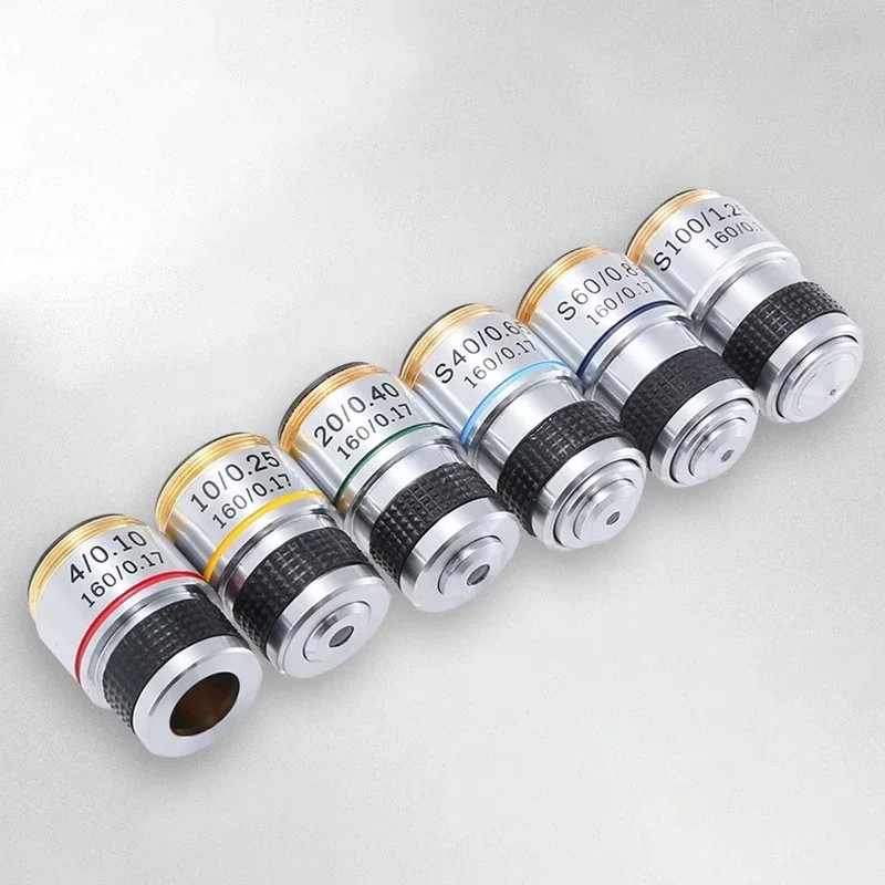 185 4X-100X Biological Microscope Achromatic Objective Lens Microscope Lens
