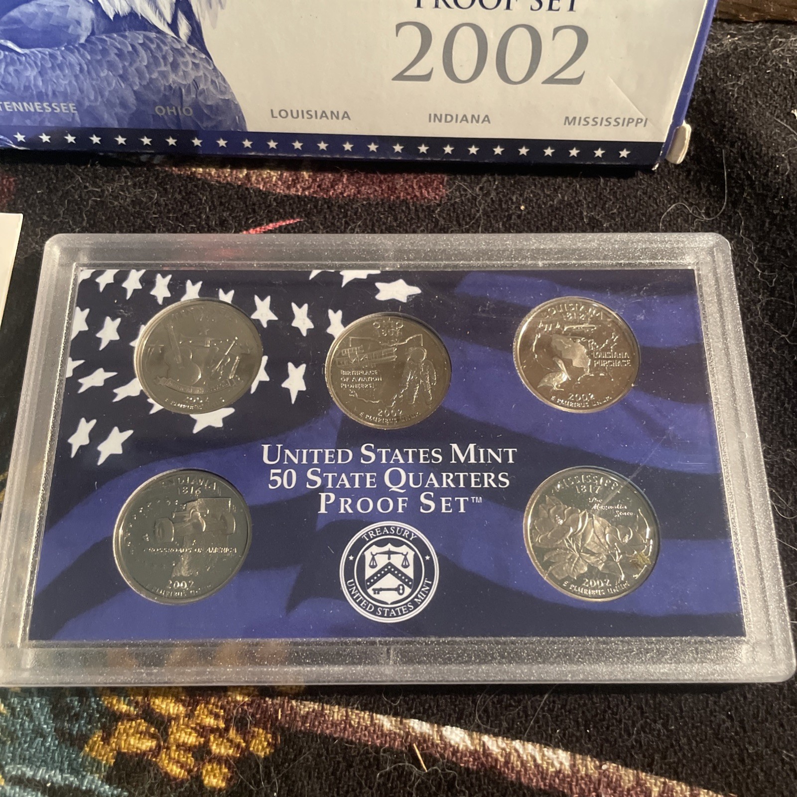 2002-S U.S. Mint 50 State Quarters Proof Set With Mint Box & COA