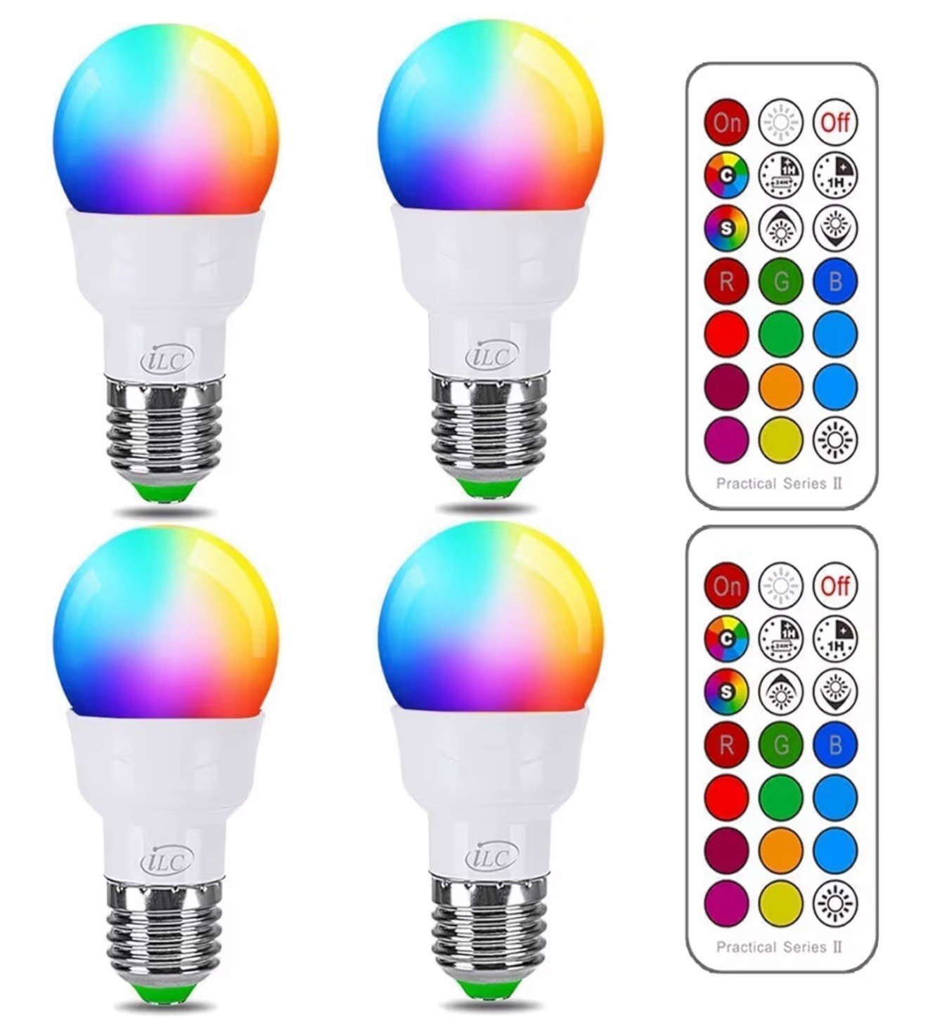 ILC RGB LED Color Changing Light Bulb, 40W Equivalent, 450LM, 2700K Warm Whit...