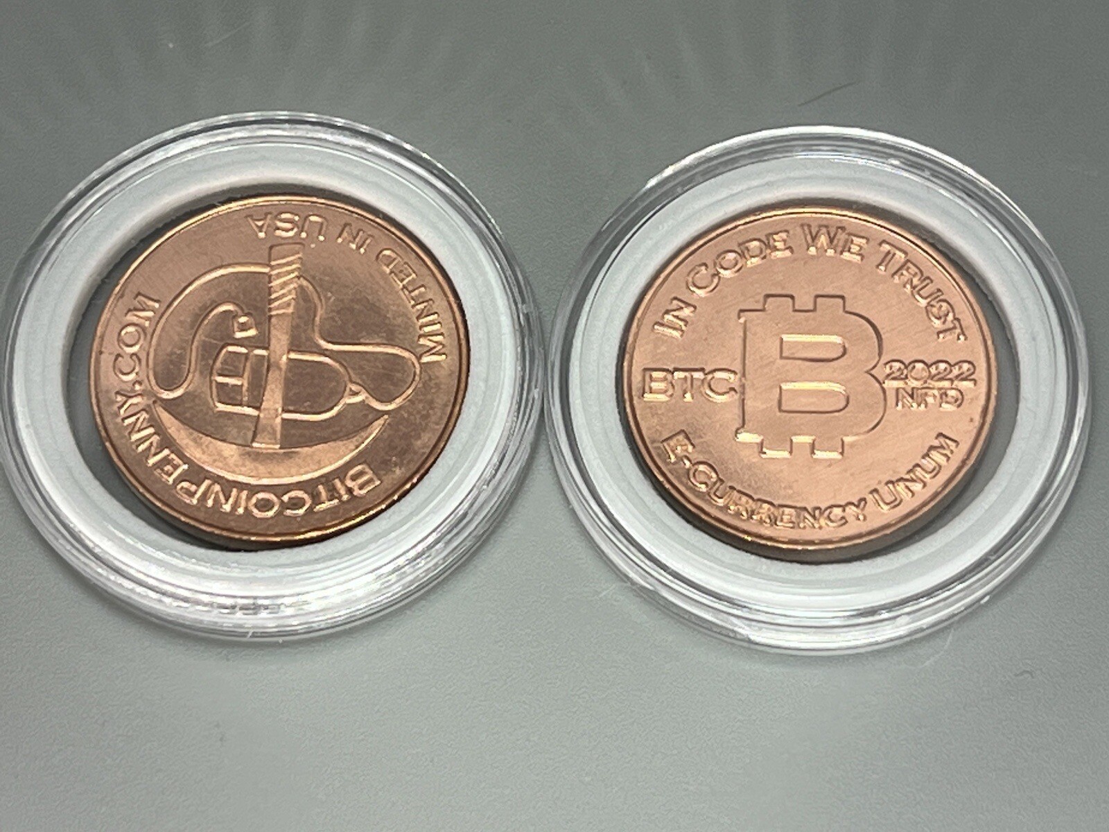 Bit coin Penny Co "BP" 2022 copper limited NFD mint-bit coin Lealana CASASCIUS