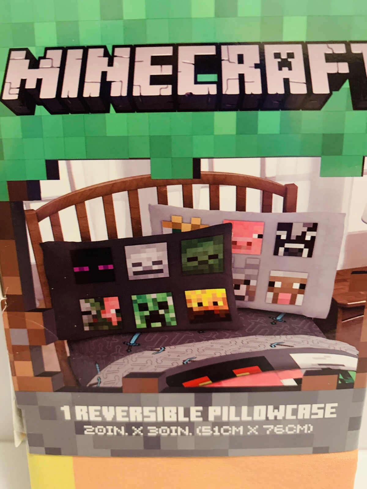Minecraft Standard Reversible Pillowcase