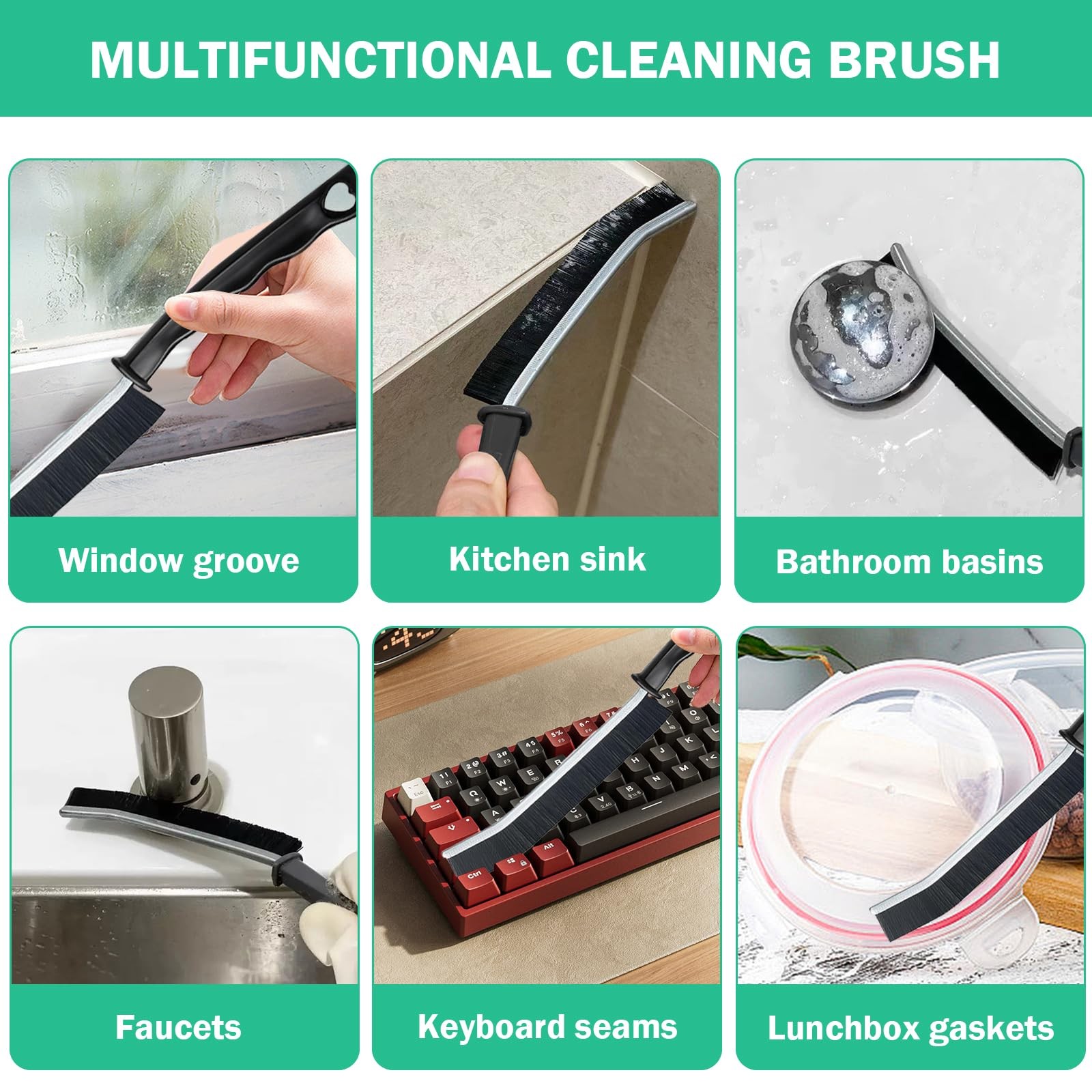 5 Pcs Crevice Cleaning Brush Multifunctional Hard Bristle Gap Cleaning Brush ...