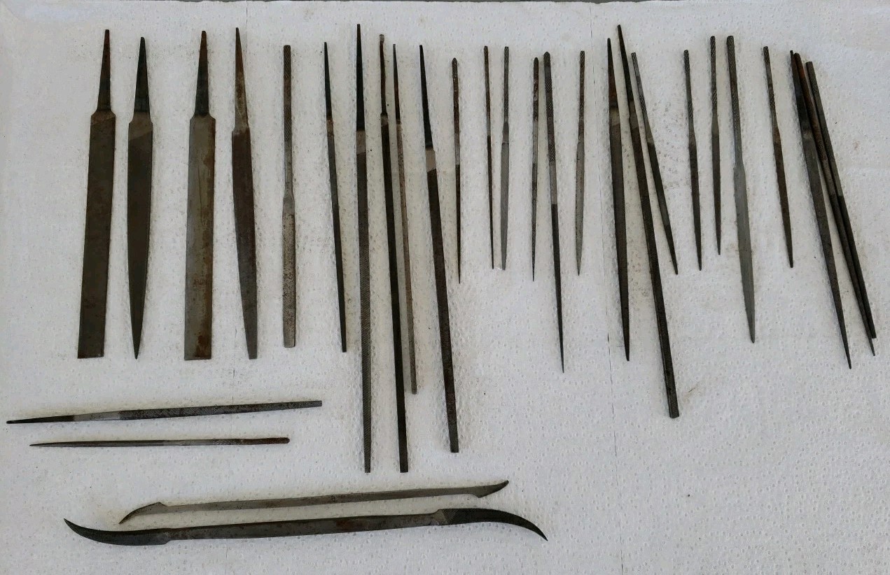 Vintage Small File Lot 30pcs American Swiss Nicholson Dick Jewelers Machinist