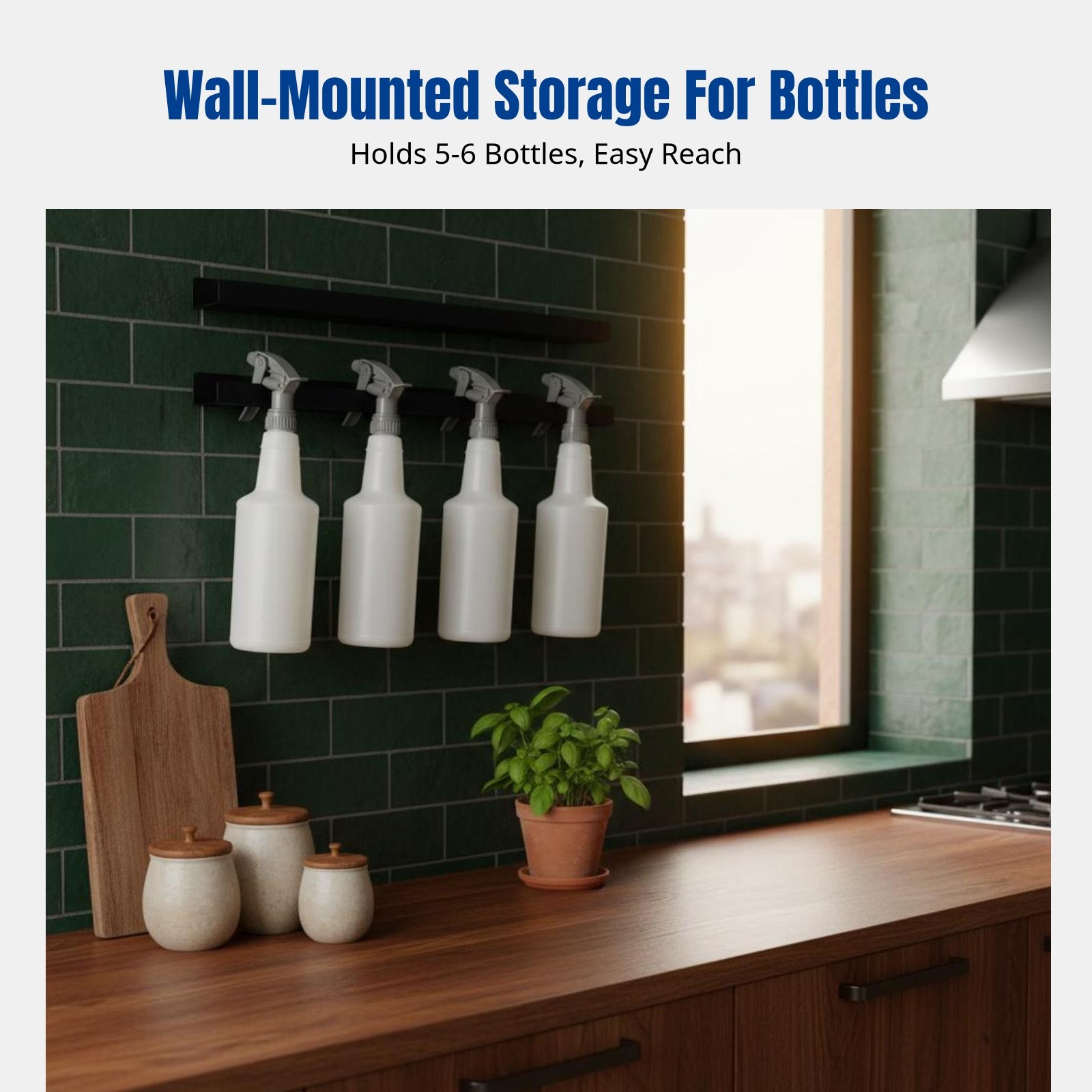 Detailing Spray Bottle Holder Wall Mount Hanging Rack for Workshop Workplace