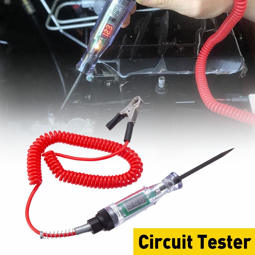 Car Circuit Tester Pen Auto Fuse Test Probe Light Tool For 6V 12V 24VDC Voltage