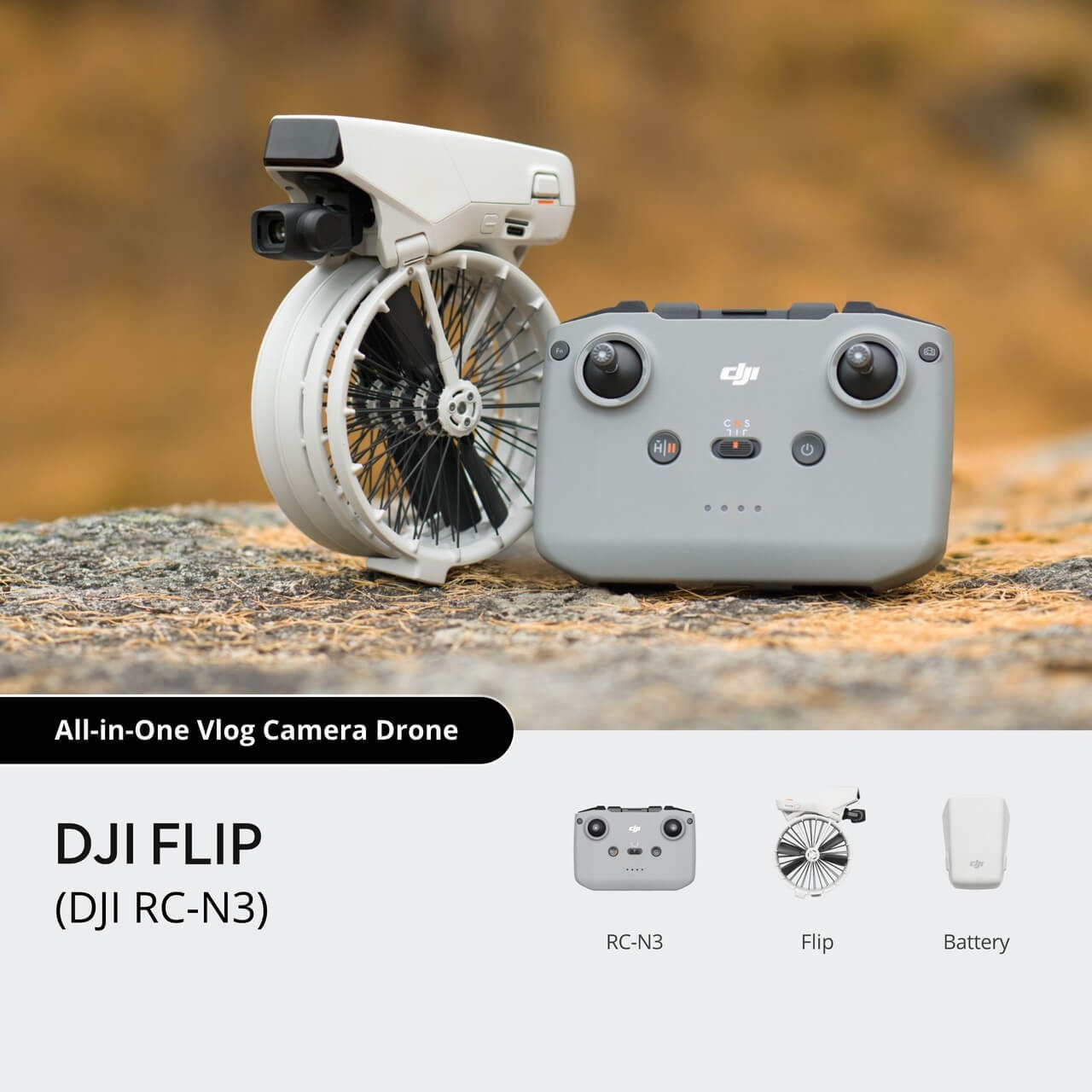 DJI Flip Drone with 1pcs Battery & RC-N3 Remote Controller