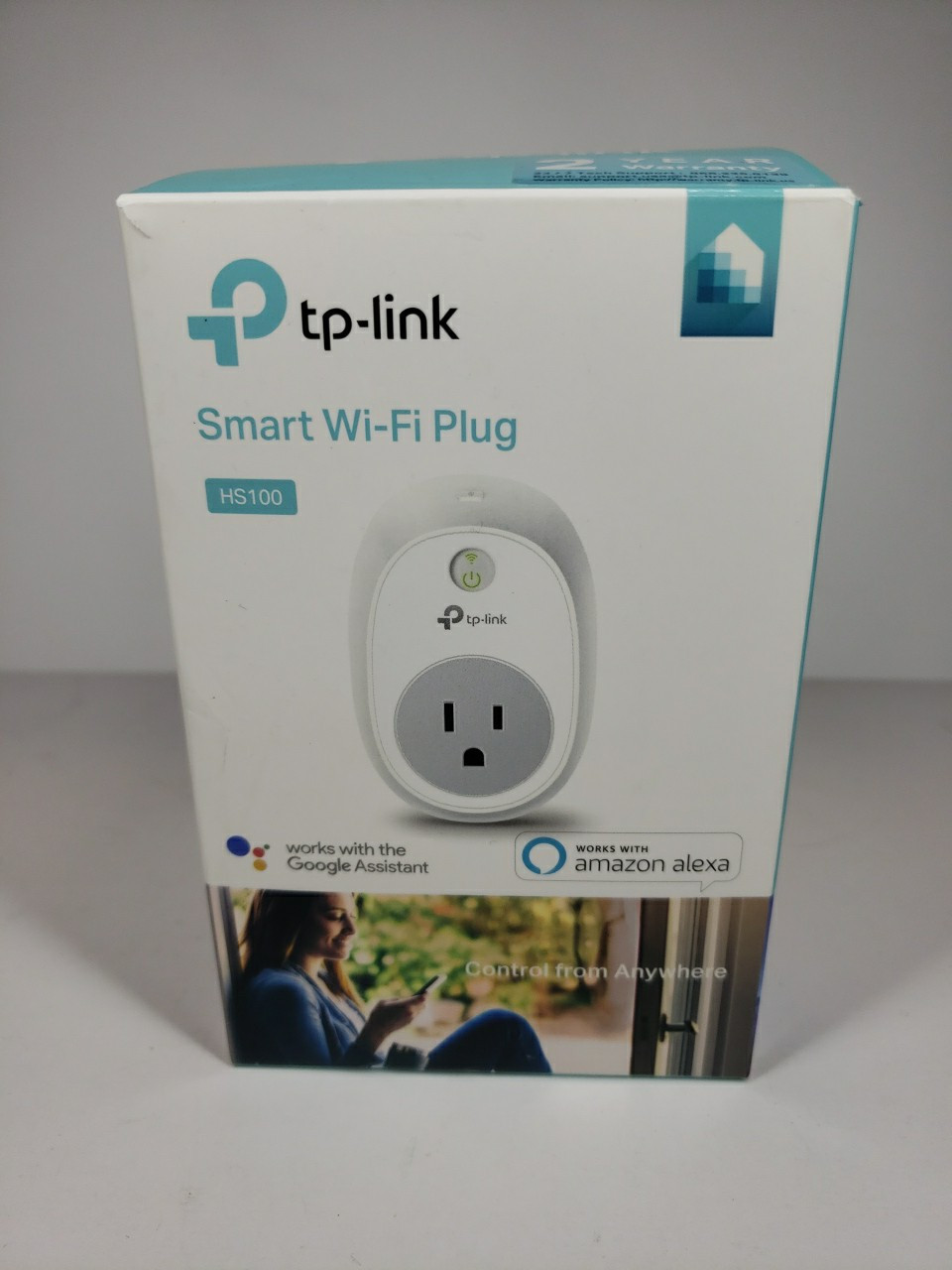 tp-link Smart Wi-Fi plug HS100, works with Alexa and Google assistant