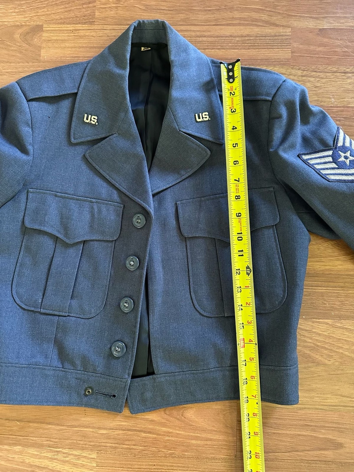 USA AIR FORCE IKE BOMBER JACKET WINTER BLUE SHADE 84 MODEL SIZE SMALL