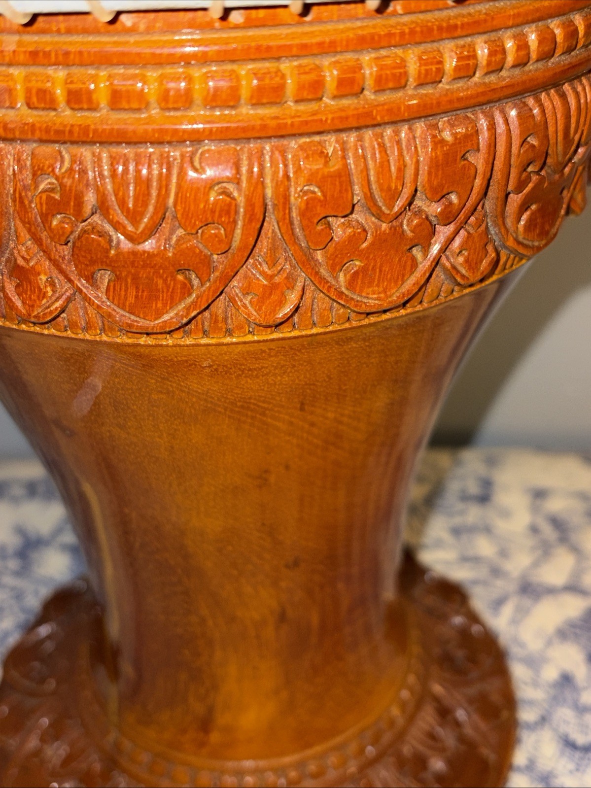 Vintage Doumbek Drum Snake Skin Head Handmade