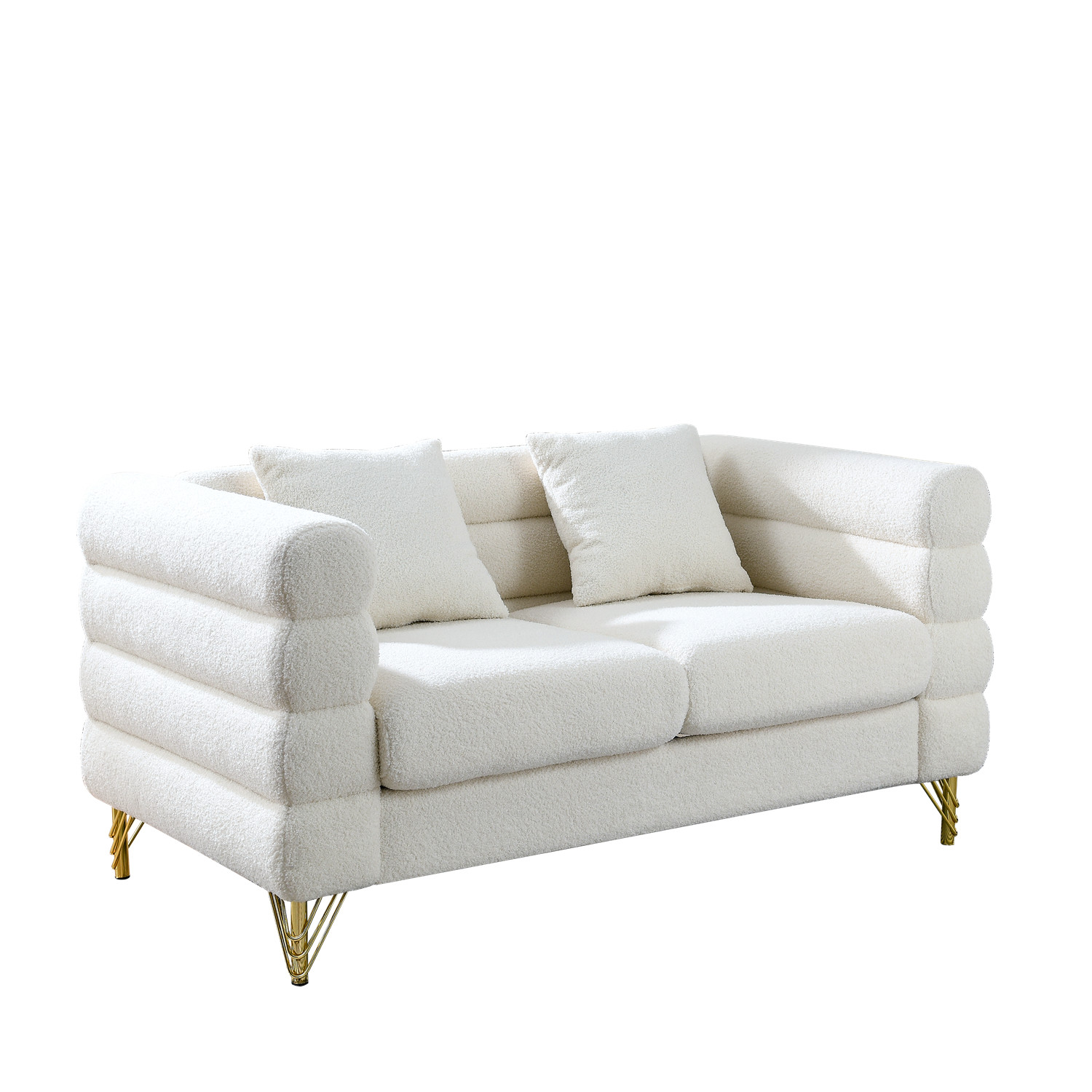 60'' Loveseat Sofa Couch 2-Seater Upholstered Sofa Couch Living Room Sofa