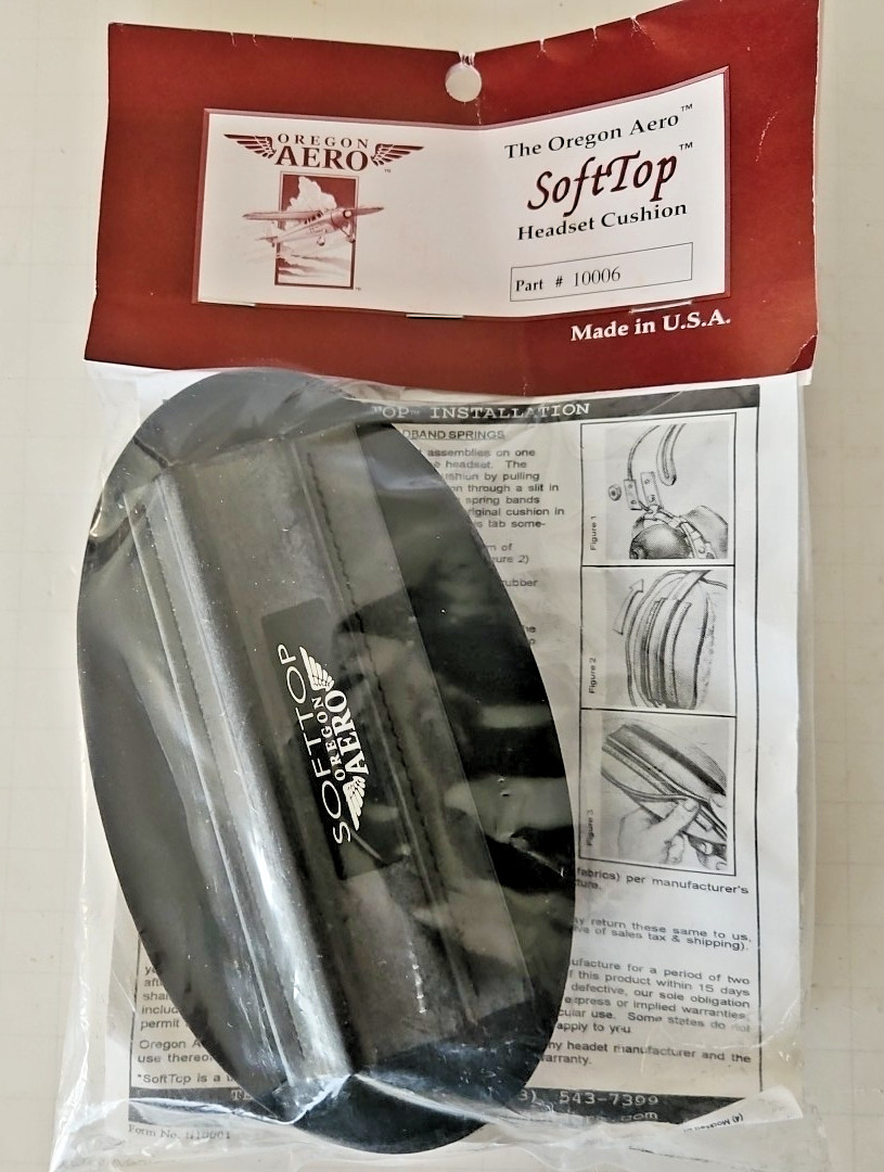 Oregon Aero Soft Top Headset Cushion - Part #10006 - New in Package!