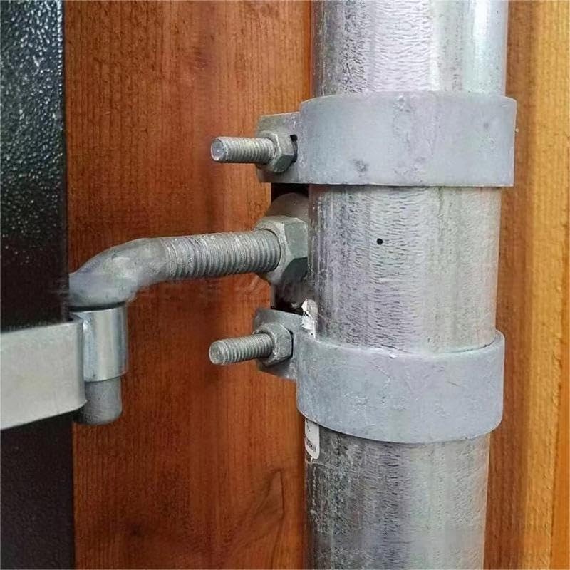 J-Bolt Post Hinge with 5/8" Hinge Pin Galvanized Post Gate Hinge for 6" (4 Pcs)