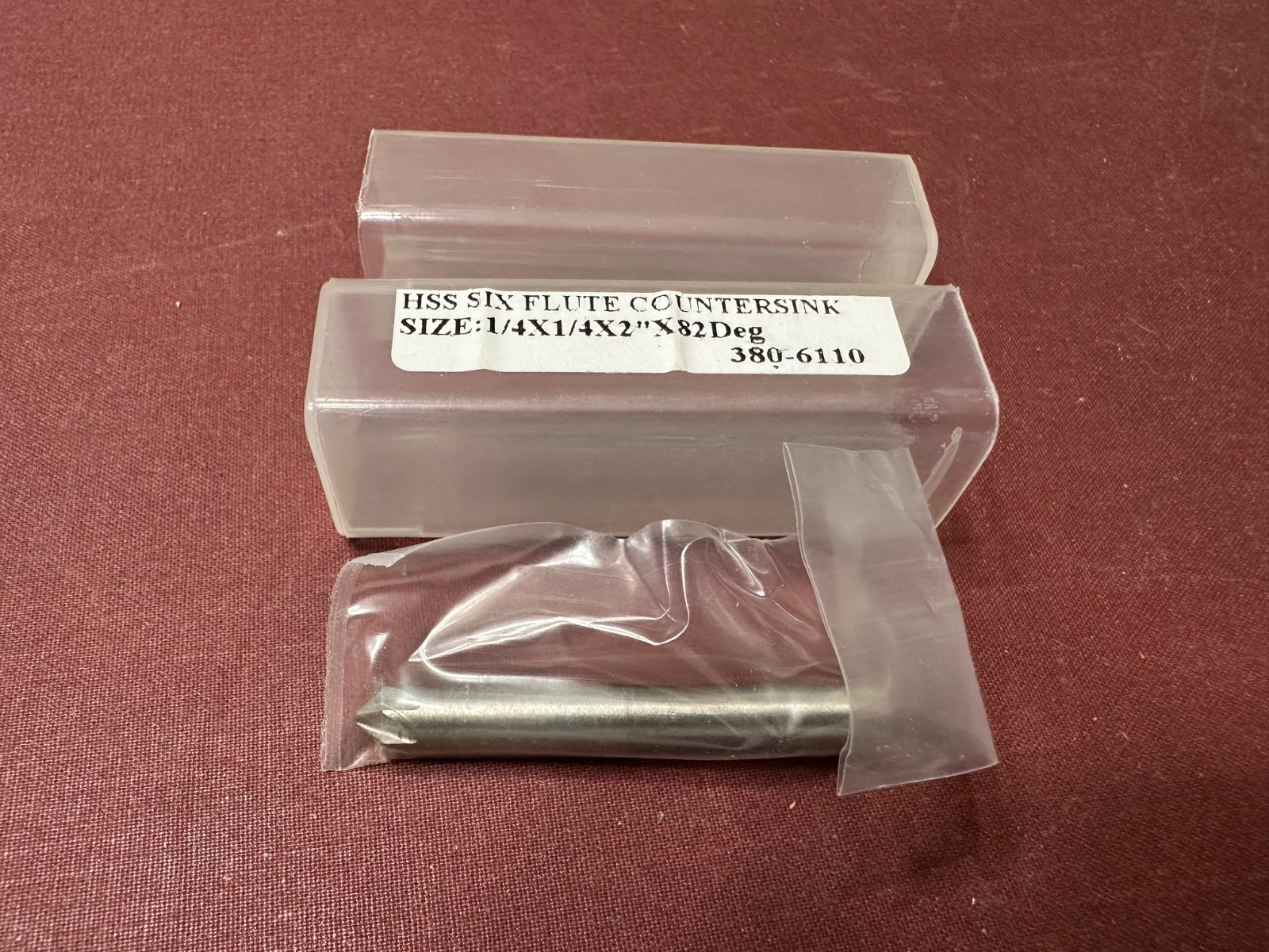 HSS Six Flute Countersink 1/4" x 1/4 x 2" - 82 degree, 380-6110