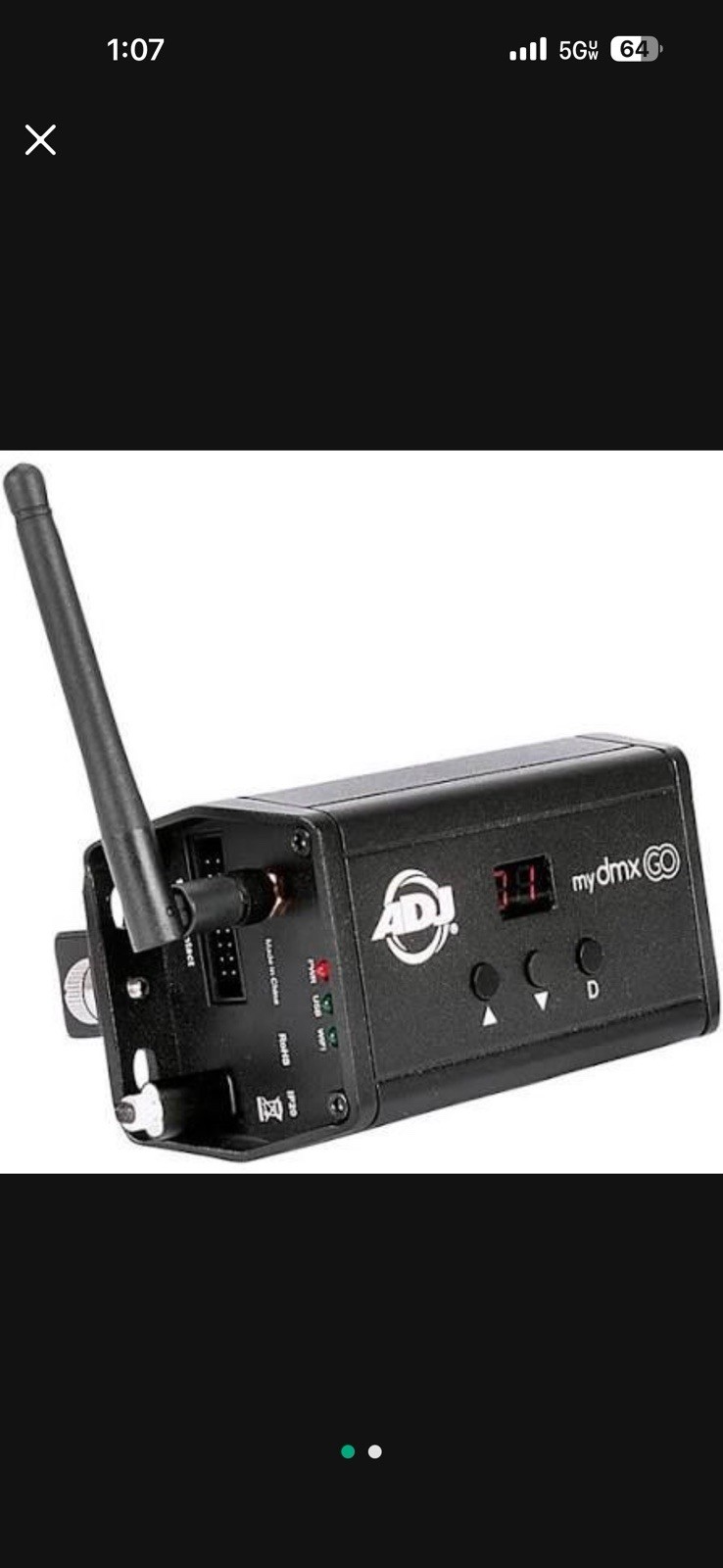 ADJ MYD540 mydmx GO Wireless DMX Lighting Control System