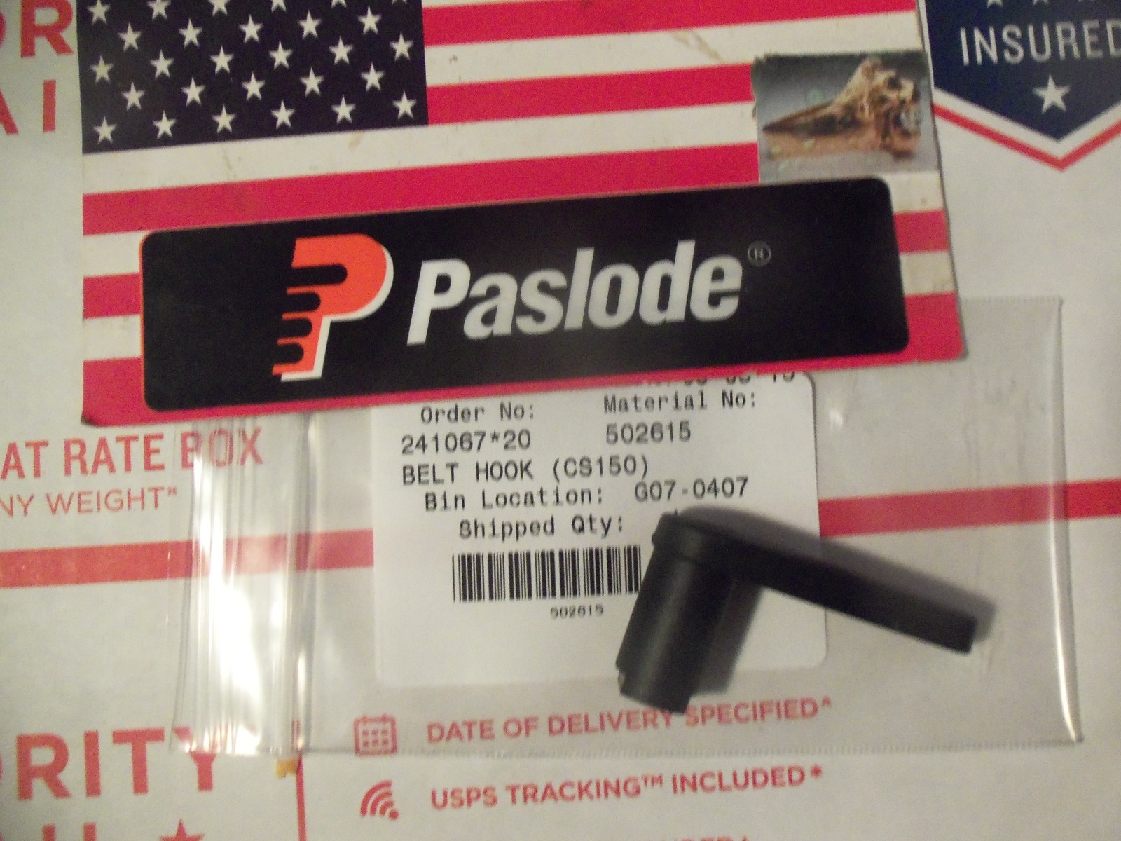 Paslode  Part # 502615  BELT HOOK (CS150)
