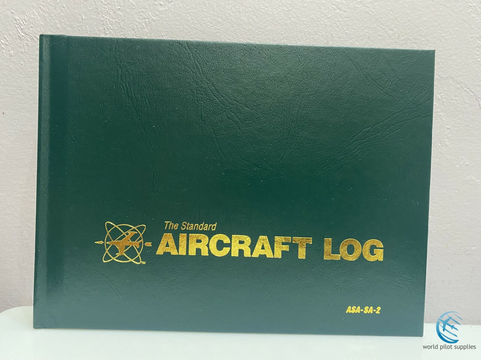 ASA AIRCRAFT LOGBOOK in GREEN HARDCOVER, 94 pages, p/n ASA-SA-2