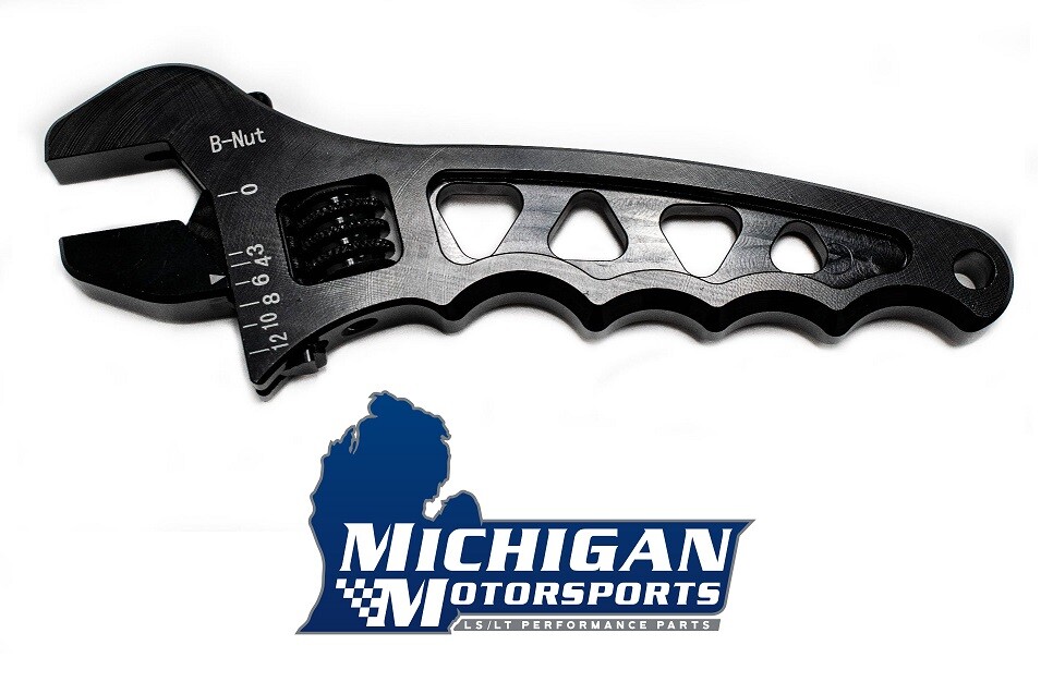BTR Adjustable AN Wrench 3an-12an Black Aluminum Brian Tooley Fitting Wrench