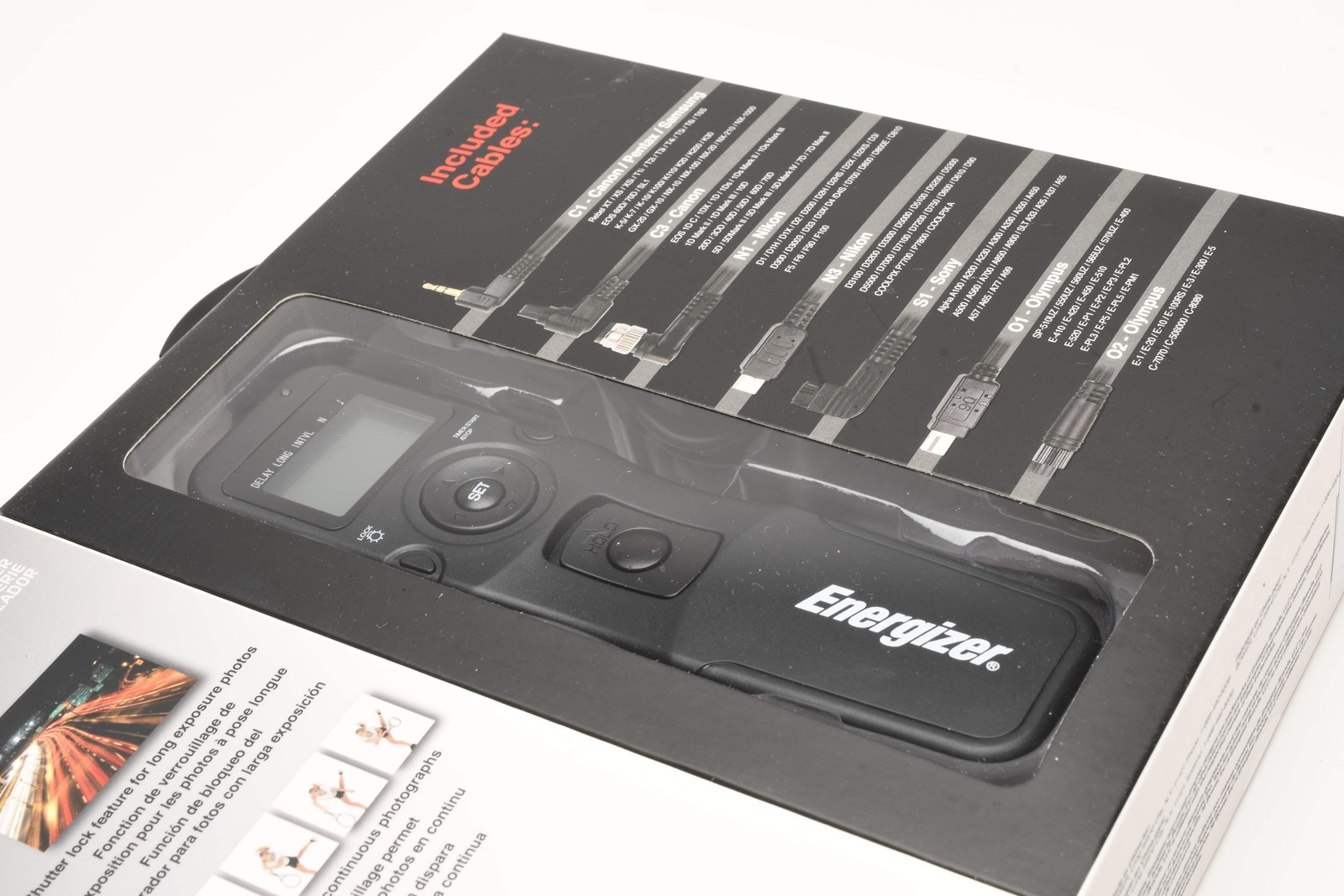 Energizer ENS-LCDU Universal remote shutter release, Intervalometer, w/cables NI