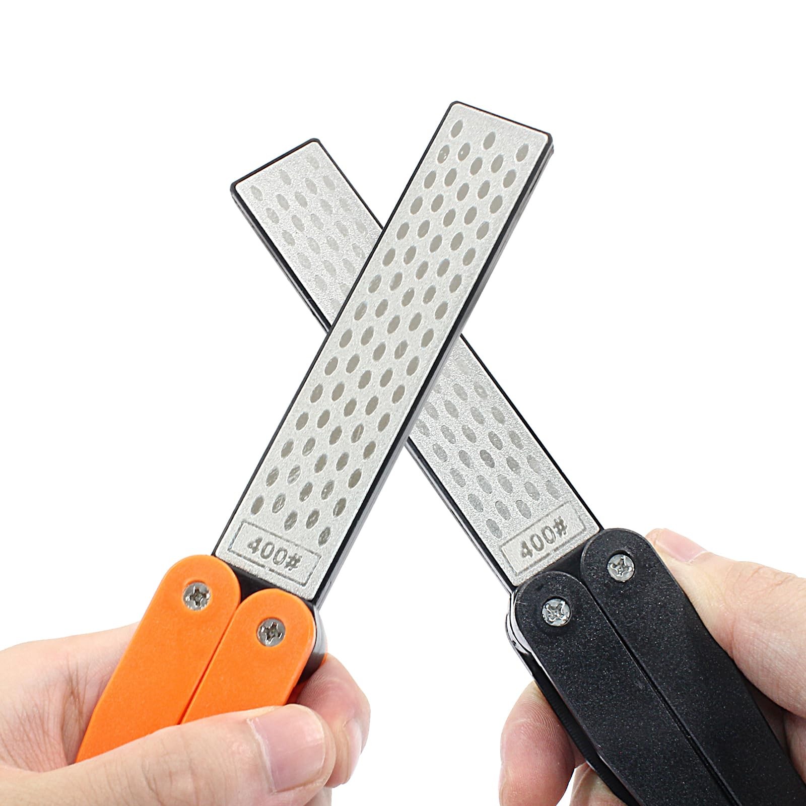 2 Pack Doublesided Diamond Knife Sharpener Portable Folding Pocket Sharpening St