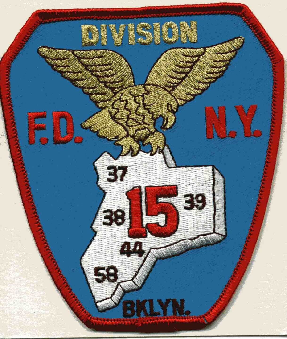 New York City Division - 15 "BROOKLYN" (4" x 4.5" size) fire patch