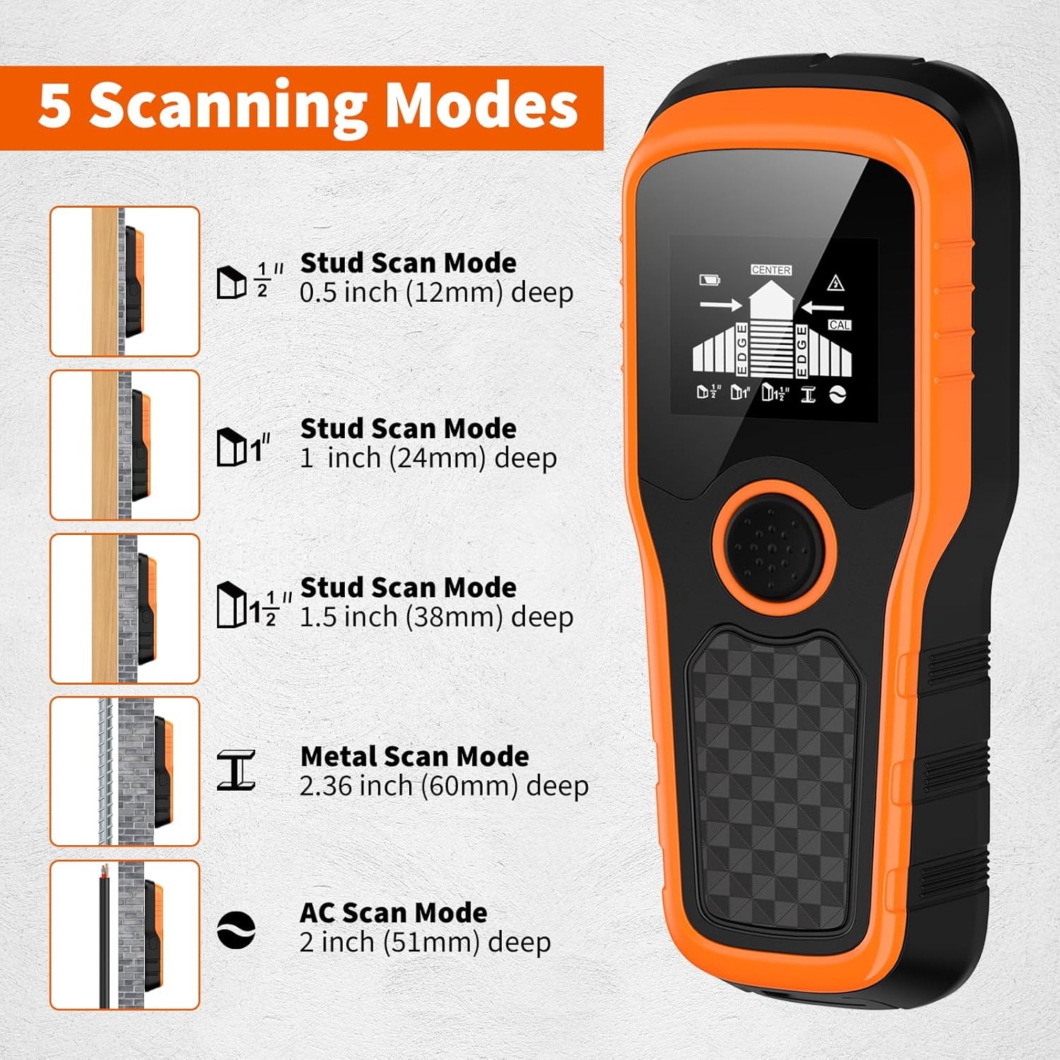 Wall Detector Five-in-One Detector with Enhanced Smart Chip