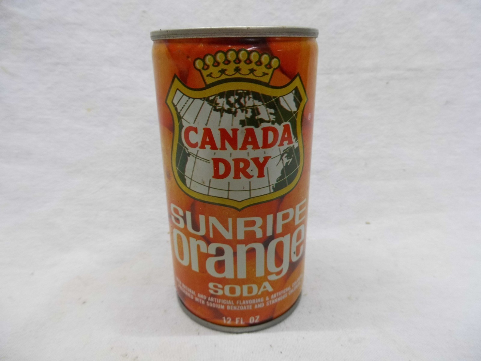 CANADA DRY SUNRIPE ORANGE C/S SODA CAN~GREAT LAKES CANNING, TWINSBURG, OHIO #122