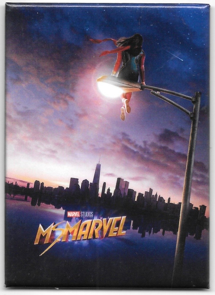 Ms Marvel TV Series Sitting On Top Of A Lightpost Refrigerator Magnet NEW UNUSED