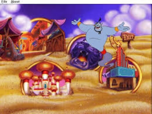 Disney's Aladdin Activity Center w/ Manual PC CD kids animated movie genie games