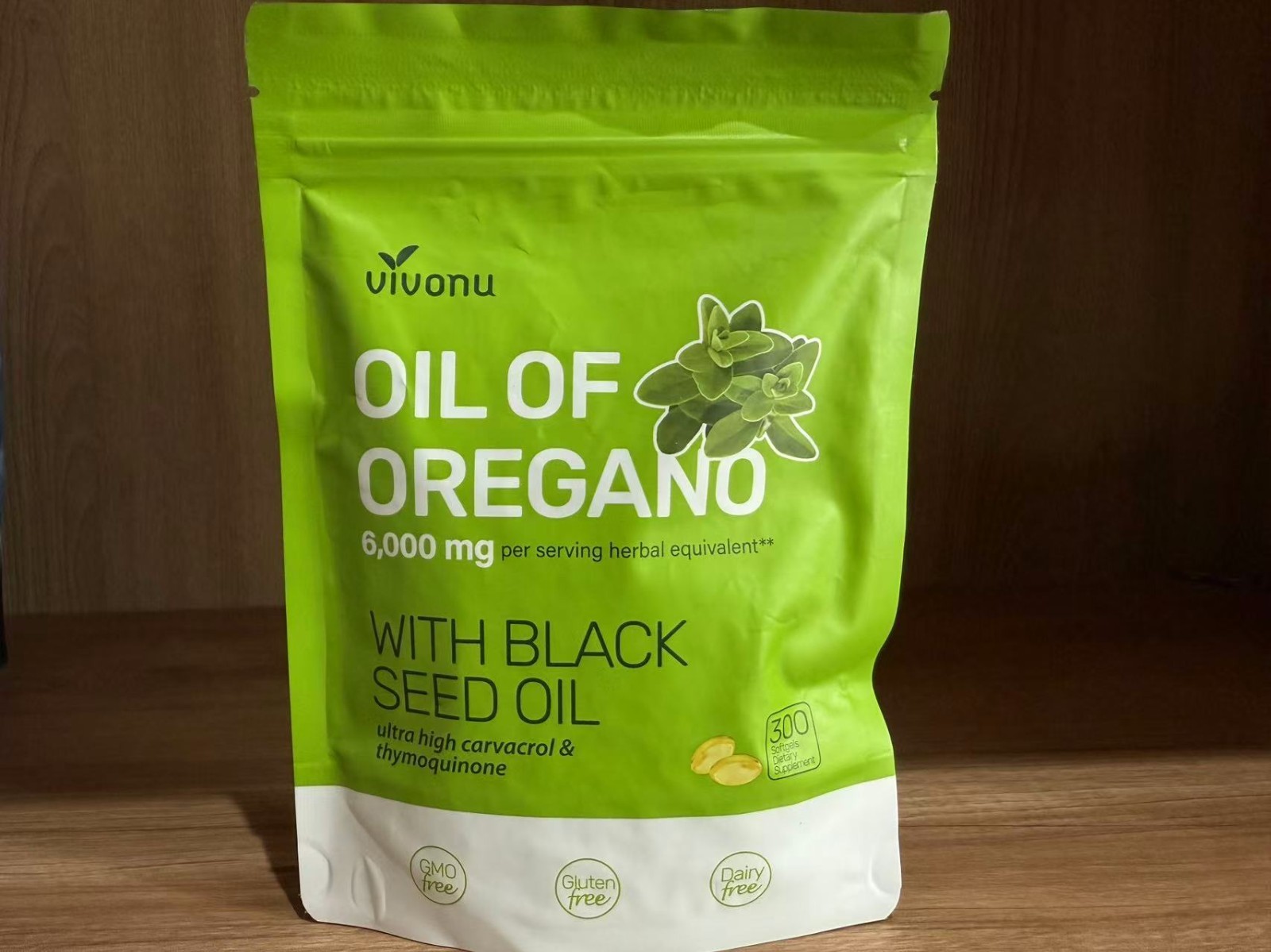 Oil of Oregano Capsules 6000mg with Black Seed Oil Daily Wellness Support Supple